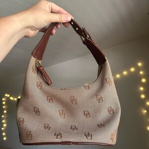 Brown Hobo Shoulder Bag with Leather Strap
